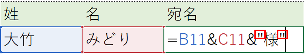 &を使う文字列結合の方法