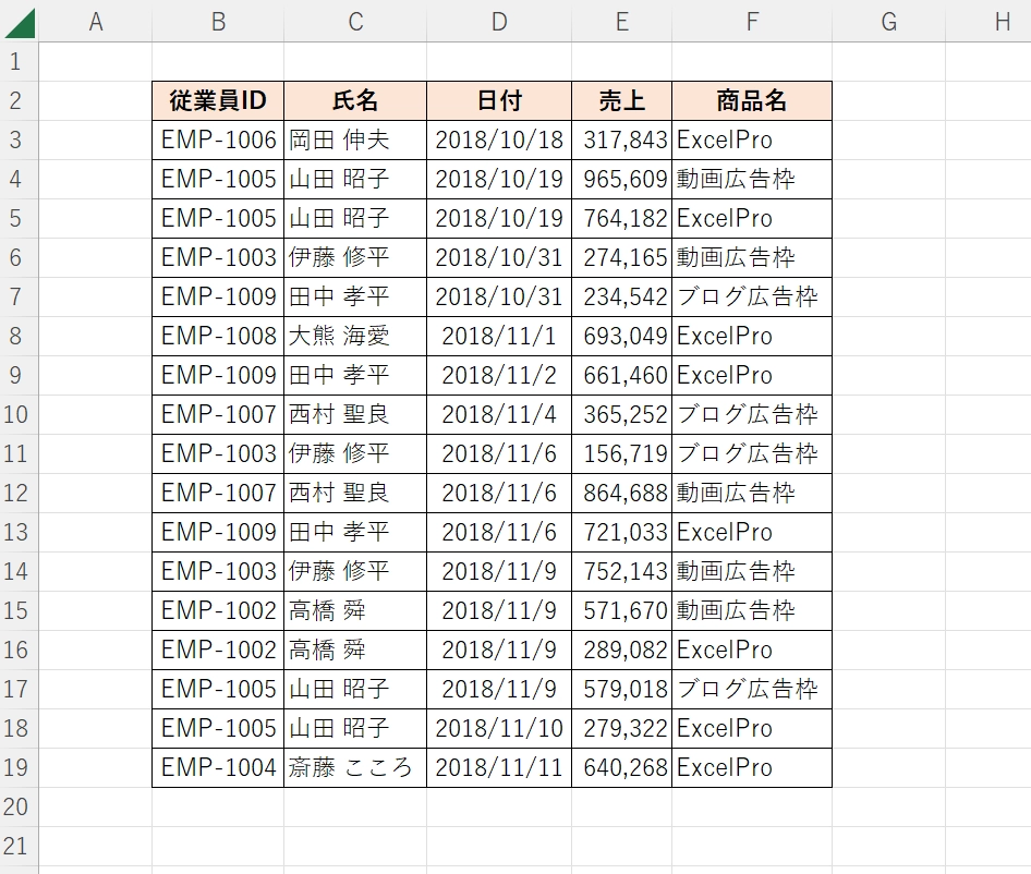 表サンプル画像